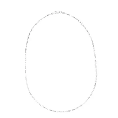 Silver Petite Paperclip 18" Necklace