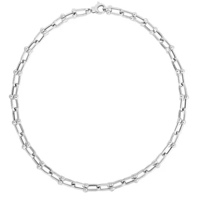 Silver Jax Link Bead Necklace