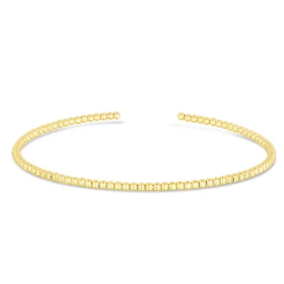 14K Gold 2mm Bead Cuff