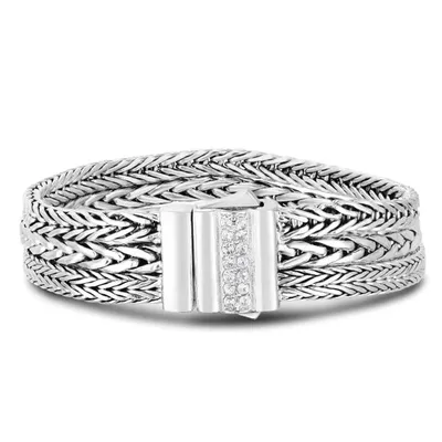 Sterling Silver Multi-Strand Italian Cable Bracelet