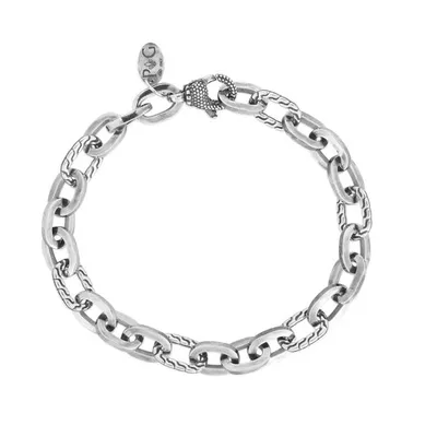 Sterling Silver   Alternate Oval Link Necklace