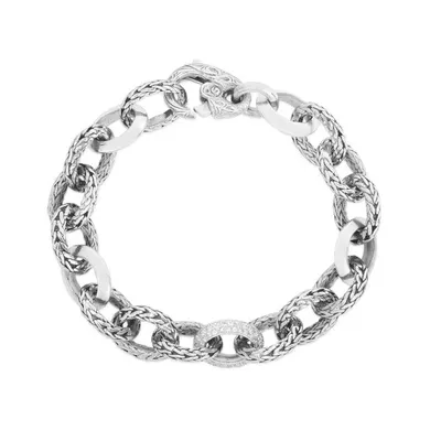 Sterling Silver Woven Chain Bracelet