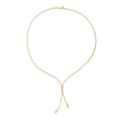 14K Bead Lariat Necklace