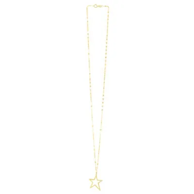 14K Open Star Necklace