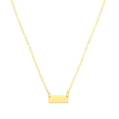 14K Mini Bar Pendant