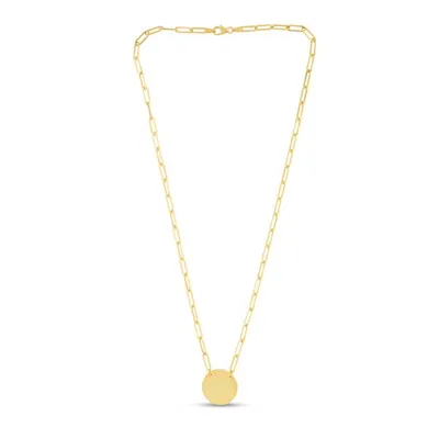 14K Gold Disc Necklace