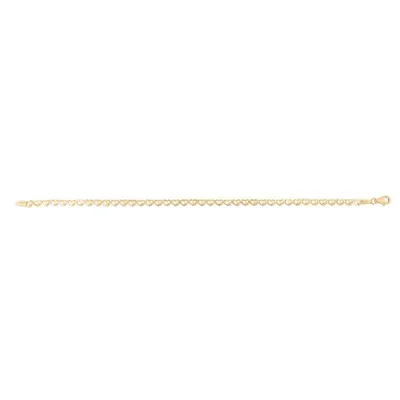 14K Gold Heart Link Bracelet