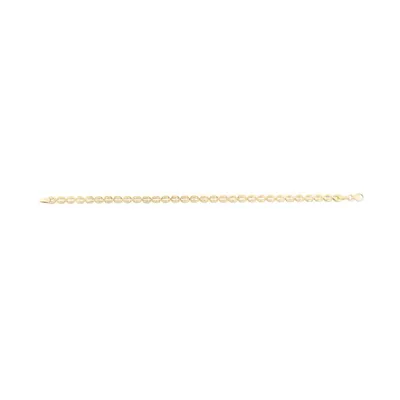 14K Gold Oval Link Bracelet