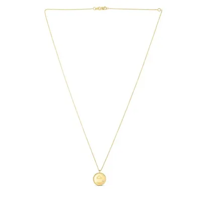 14K Gold Libra Pendant Necklace