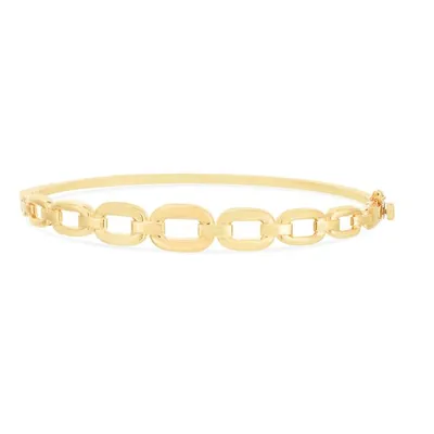 14K Open Link Bangle