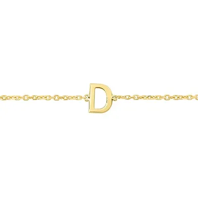 14K Mini Initial D Necklace