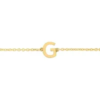 14K Mini Initial Bracelet