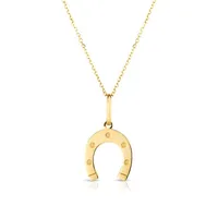 14K Gold Horseshoe Necklace