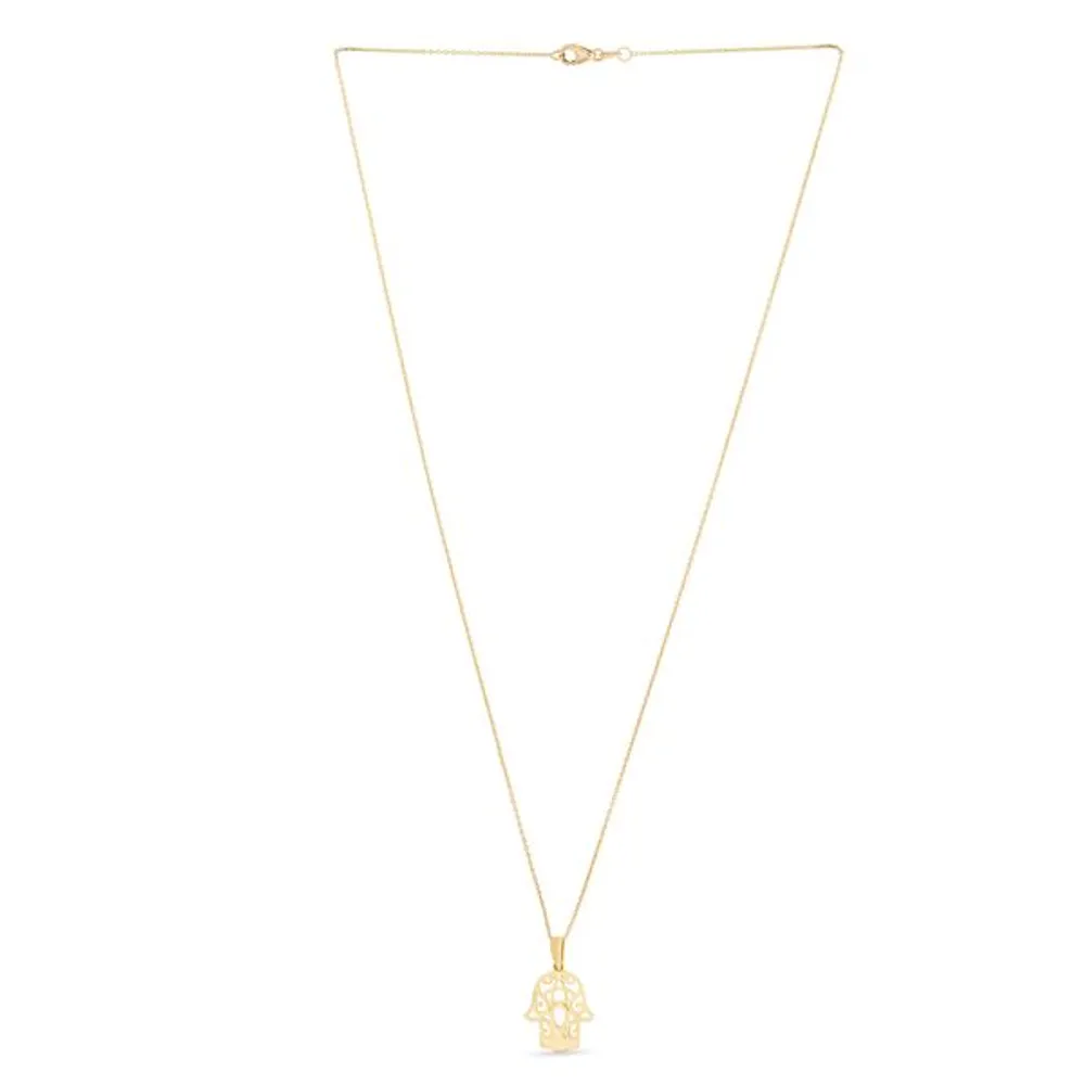 14K Gold Beaded Cross Necklace