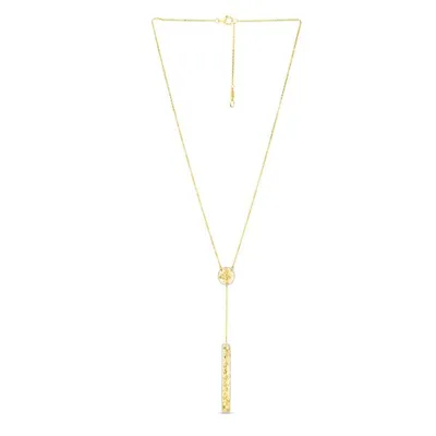 14K Confetti Lariat Necklace