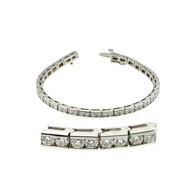 Channel Set Tennis Bracelet