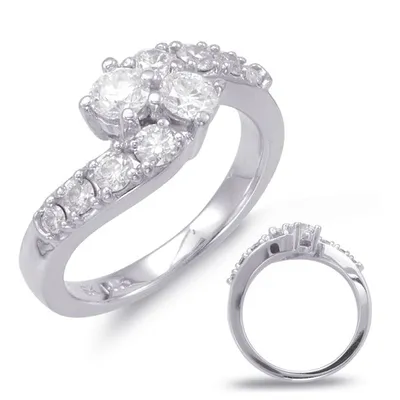 White Gold Two Stone Ring
