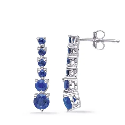 White Gold Sapphire Earring