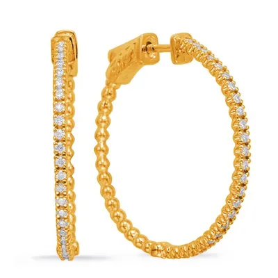 Gold 1 Inch Securehinge Hoop