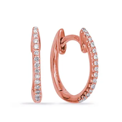 Rose Gold Huggie Earring