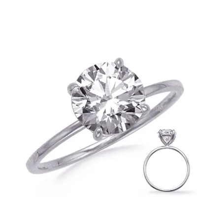 Platinum Engagement Ring for 1ct round