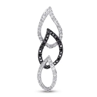 White & Black Diamond Pendant