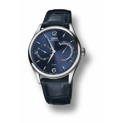 Oris Artelier Calibre 111 with Leather Strap with blue dial