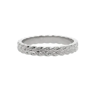 The Braid Band in White Gold