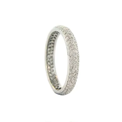 The Tire Band in White Gold and White Diamonds