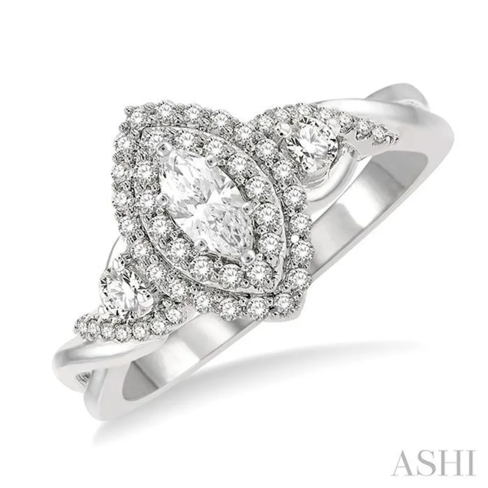 Grogan Jewelers By LON 5/8 Ctw Split Twisted Shank Round Cut