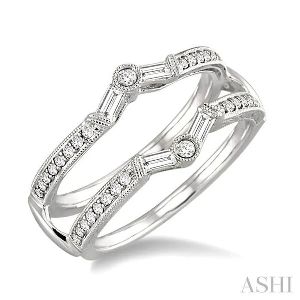 1/2 Ctw Diamond Insert Ring in 14K White Gold