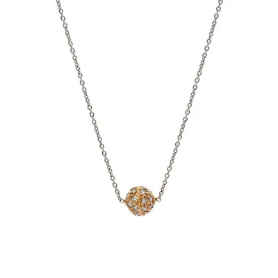 The Disco Necklace with White Diamonds in White Gold