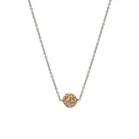 The Disco Necklace with White Diamonds in White Gold