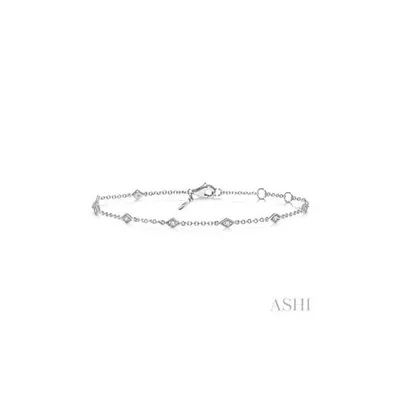 KITE SHAPE DIAMOND STATION BRACELET