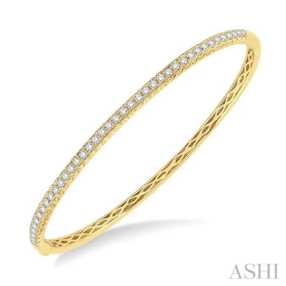 Grogan Jewelers By LON Ctw Round Cut Diamond Bangle in 14K Yellow