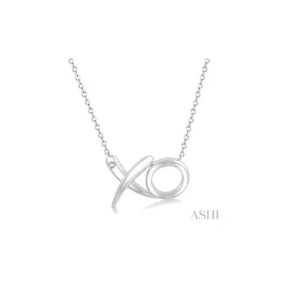 Silver Diamond XO Fashion Pendant