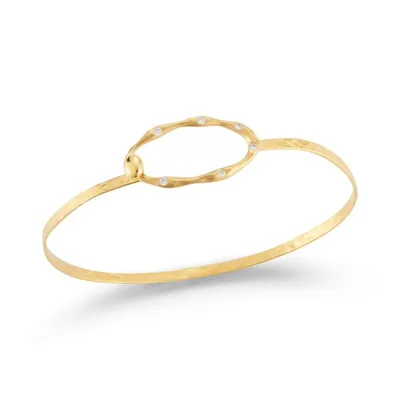 Open Oval Bangle Bracelet