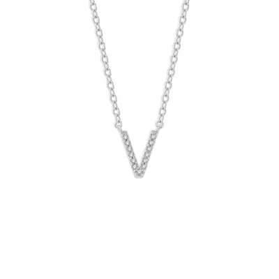 V Initial Necklace