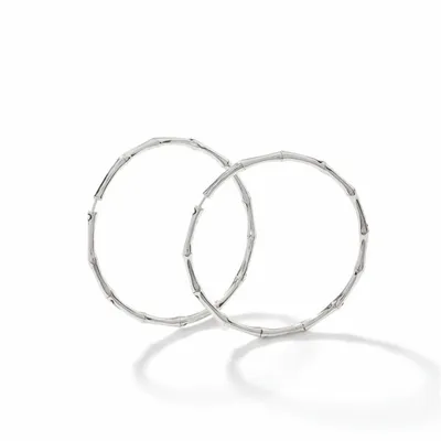 Bamboo Large Hoop Earrings