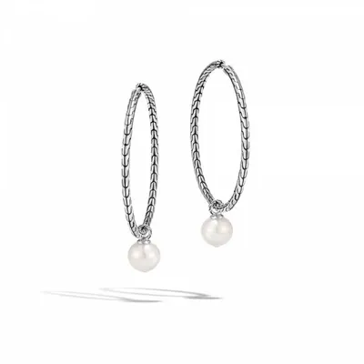 Pearl Drop Transformable Hoop Earrings