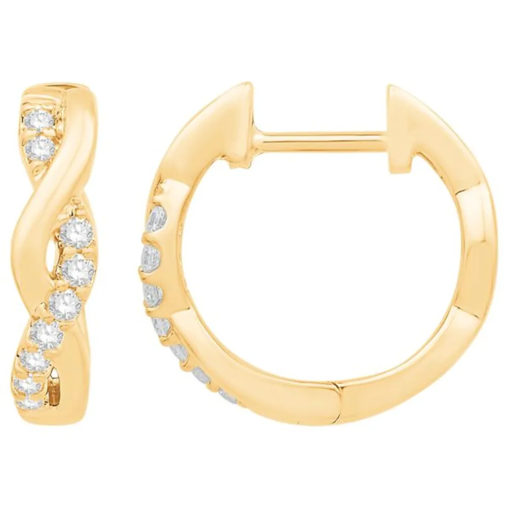 Diamond Hoop Earrings