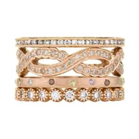 No. 4 Stacked Bands in Rose Gold