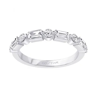 Single Prong Baguette and Round Band