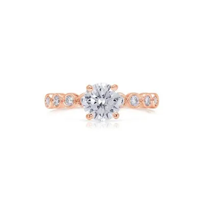 Rose Gold Bezel Set Engagement Ring