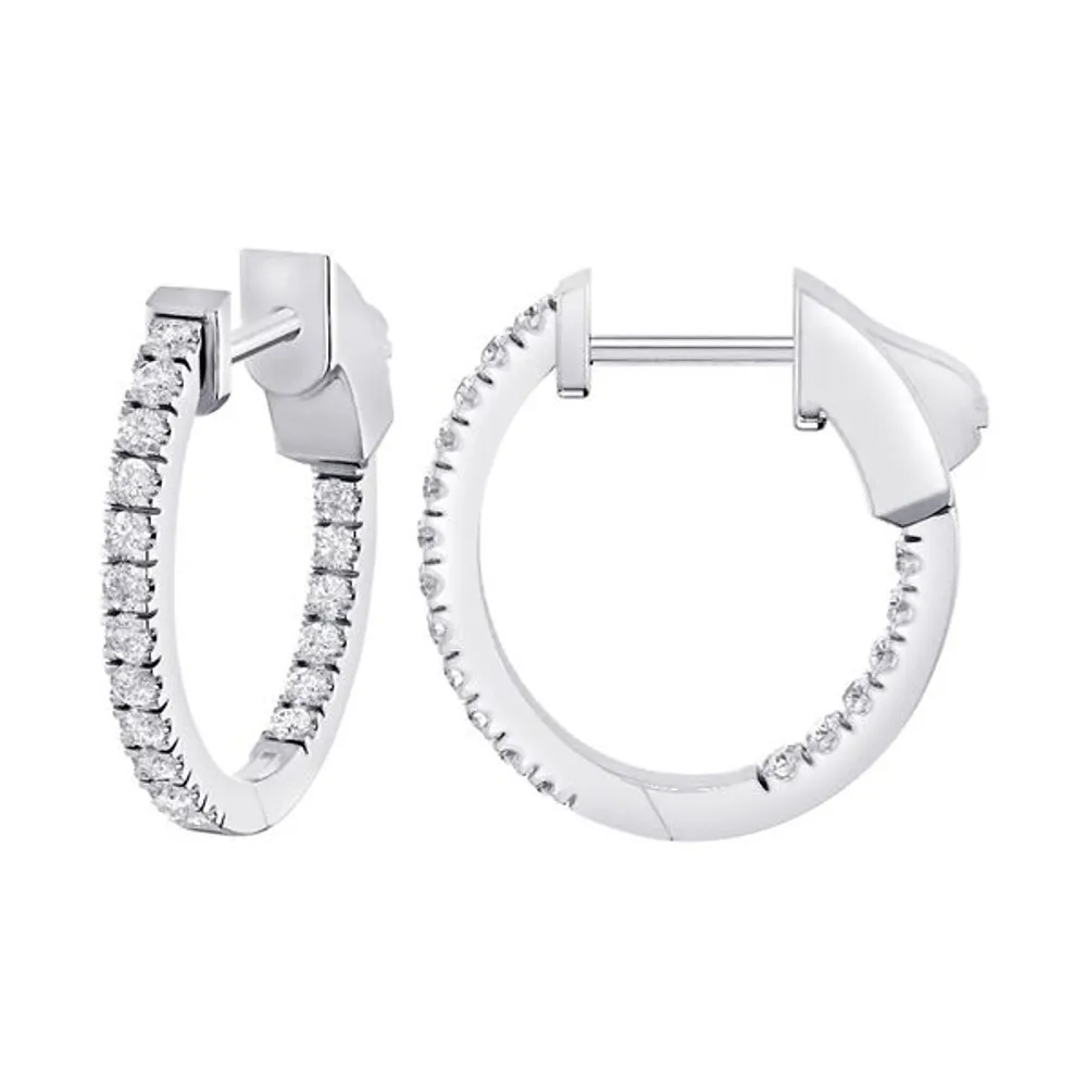 Diamond Hoop Earrings