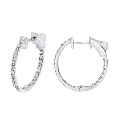 Diamond Hoop Earrings