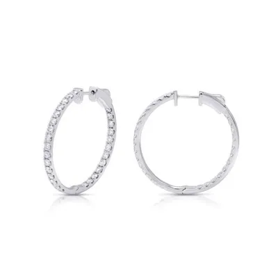 Inside/Out Gold Diamond Hoops