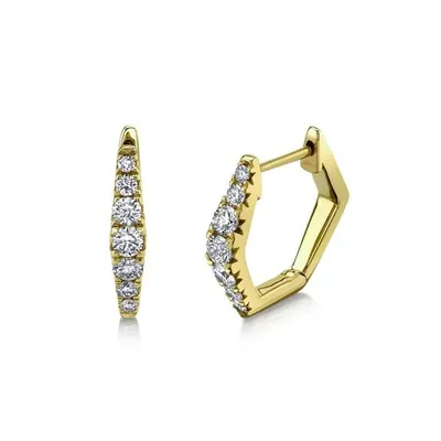 Diamond Huggie Earrings