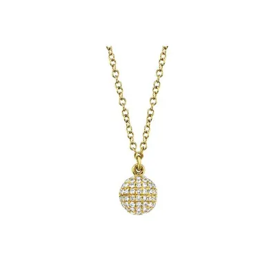 Diamond Pave Ball Necklace