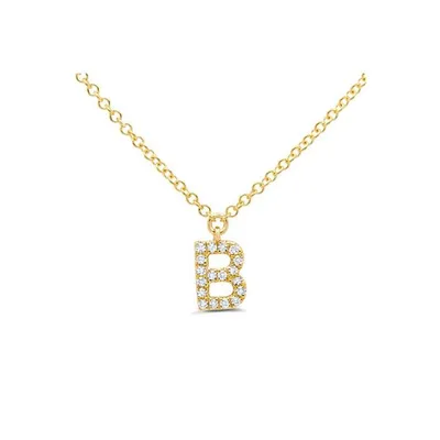 Diamond Necklace - Initial B